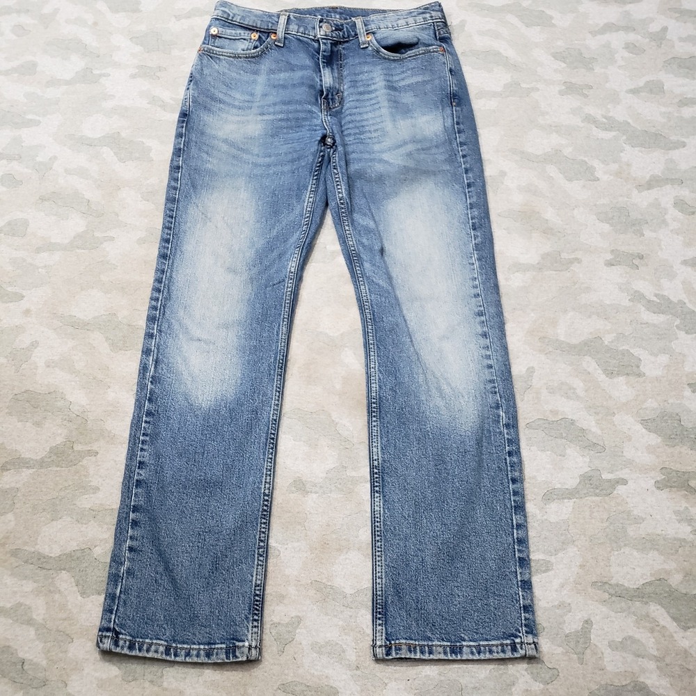 Levi's 514 Jeans Womens 29x30 Blue Straight Fit Stretch Denim Medium Wash